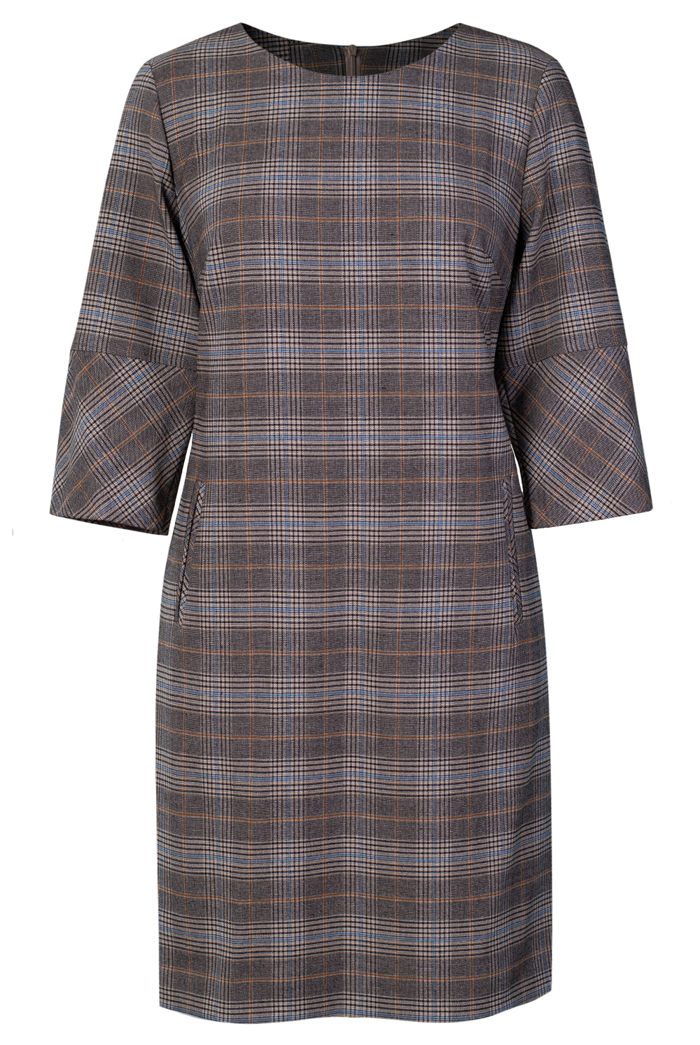 Платье женское 1390Аг, клетка #406Кл051390Аг