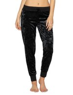 Брюки из бархата с манжетами (Размер: XL) (Цвет: черный)