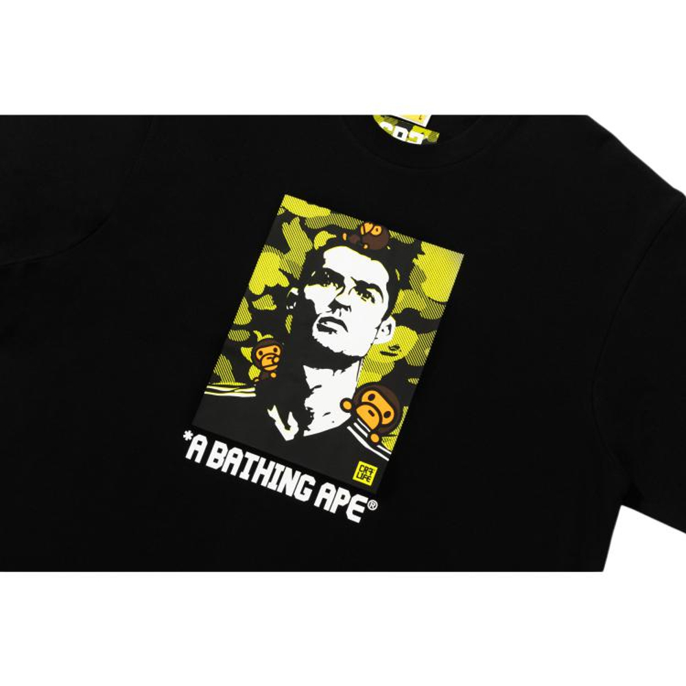 A Bathing Ape Bathing Ape Cr7 Life Collaboration Fw25 Футболка черный