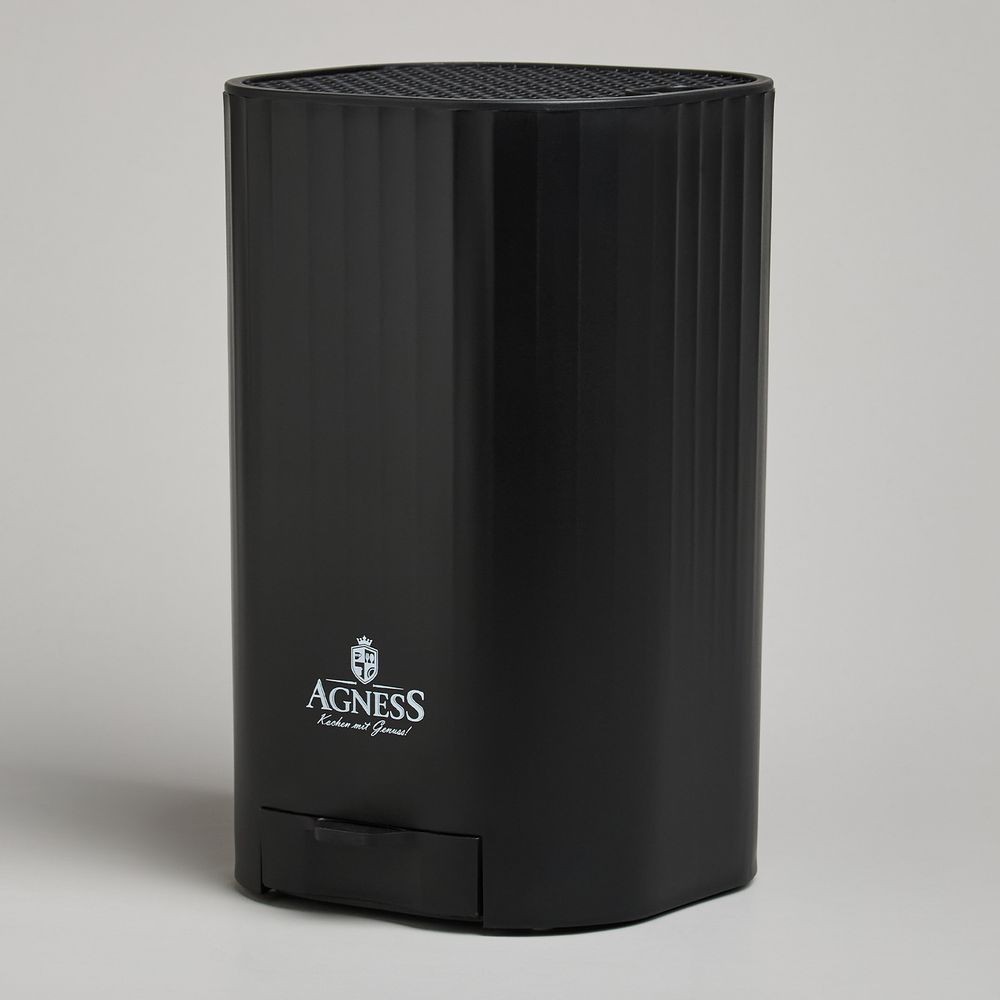 ПОДСТАВКА ДЛЯ НОЖЕЙ AGNESS С ТОЧИЛЬНЫМ КАМНЕМ 13,6*14,6*23 СМ