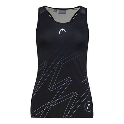 Женская теннисная майка HEAD Play Tech Tank Top Women - Black, White