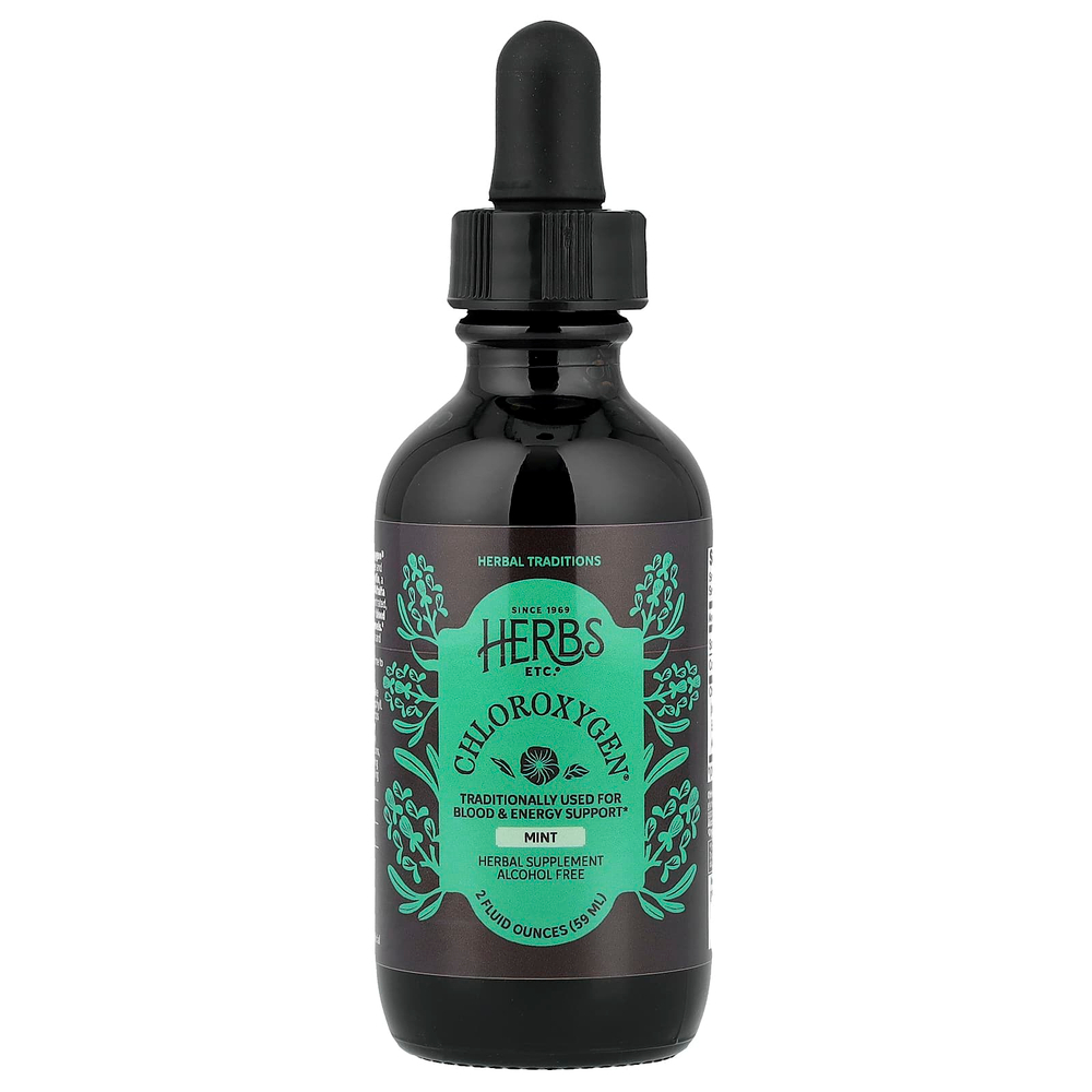 Herbs Etc., ChlorOxygen®, без спирта, с мятным вкусом, 59 мл (2 жидк. унции)