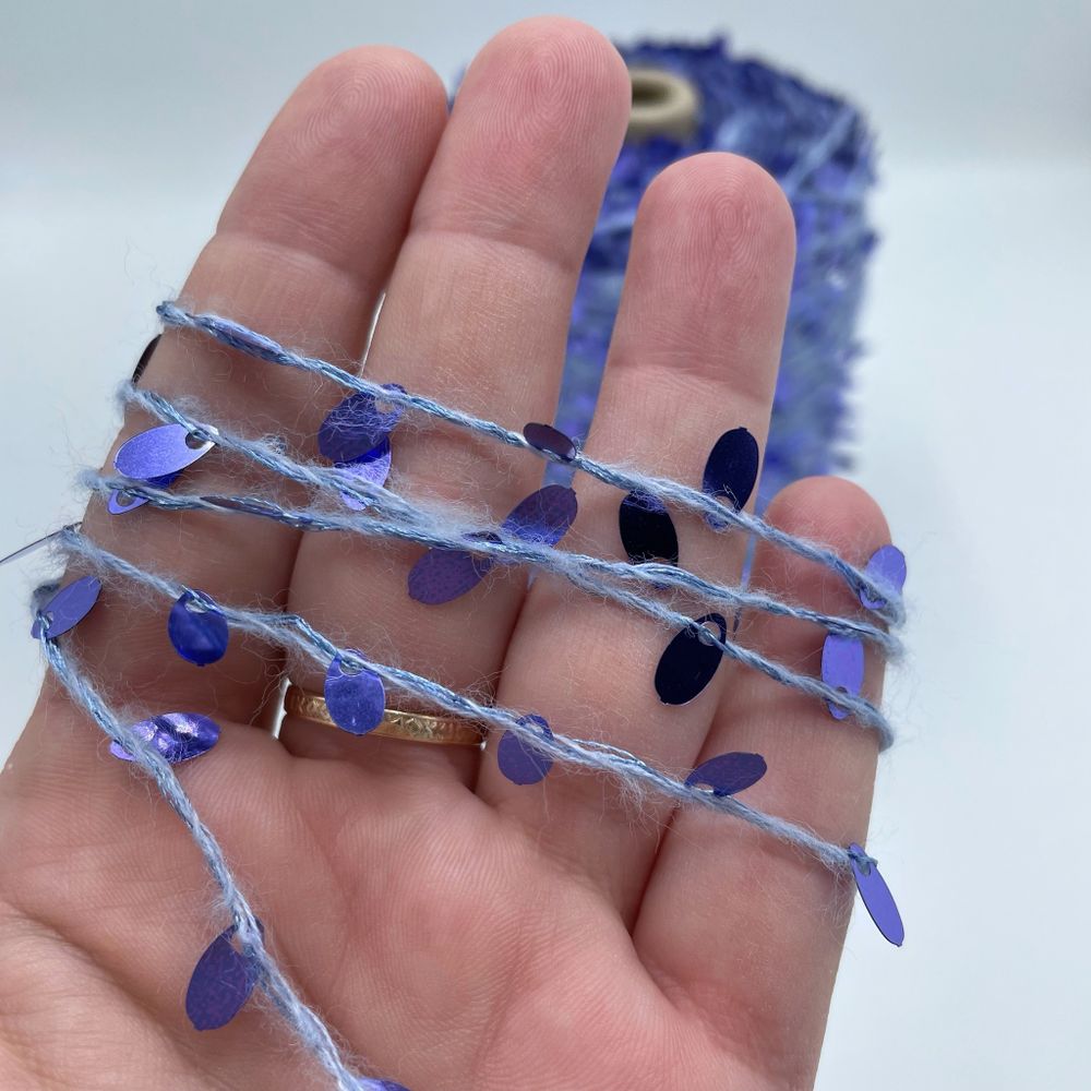 Пайетки FILATI ITALIANA 51% каплевидные пайетки 15% альпака 8% хлопок 26% полиаимд