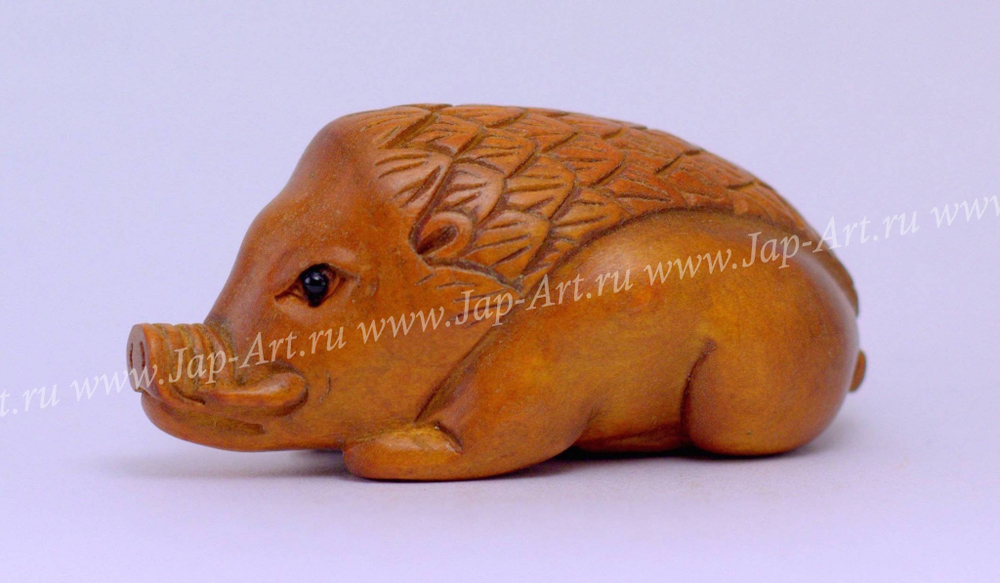 Нэцкэ Кабан лежащий - Символ 2019 Года!