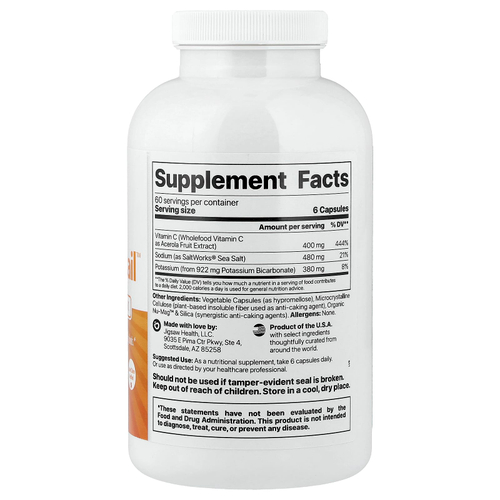 Jigsaw Health, Adrenal Cocktail™, витамин C из цельных продуктов, 360 капсул