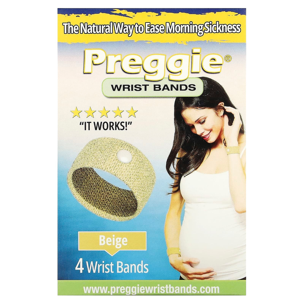 Preggie, ремешки на запястье, бежевый, 4 шт.