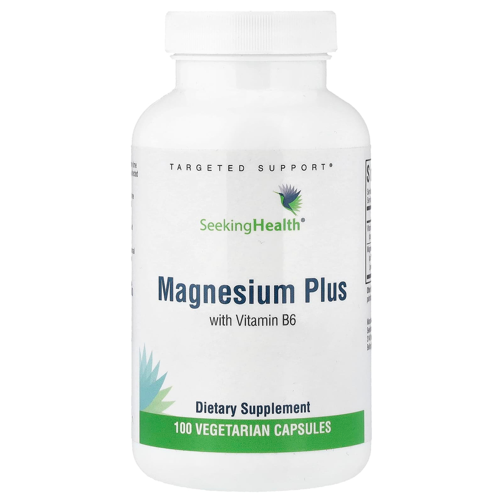 Seeking Health, Magnesium Plus с витамином B6, 100 вегетарианских капсул