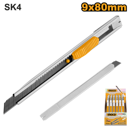 Нож канцелярский INGCO HKNS1806 9*80 мм
