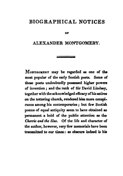 The Poems of Alexander Montgomery | Alexander Montgomery