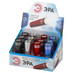 Светодиодный фонарь ЭРА UB-402 Джет ручной на батарейках промо-бокс 12шт алюминиевый | Универсальные  фонари