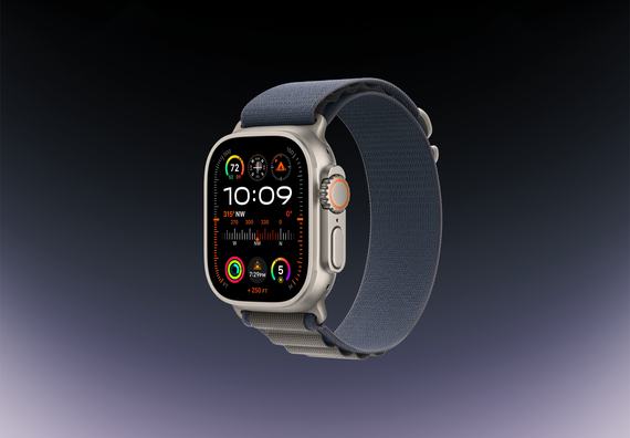 Часы Apple Watch Ultra 2 GPS + Cellular 49 мм, титановый корпус, ремешок Alpine Синего цвета,размер M