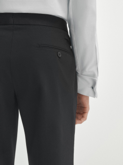 Massimo Dutti Фланелевые брюки из 90% шерсти, черный