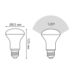 Лампа Gauss LED R63 9W E27 660lm 3000K 106002109