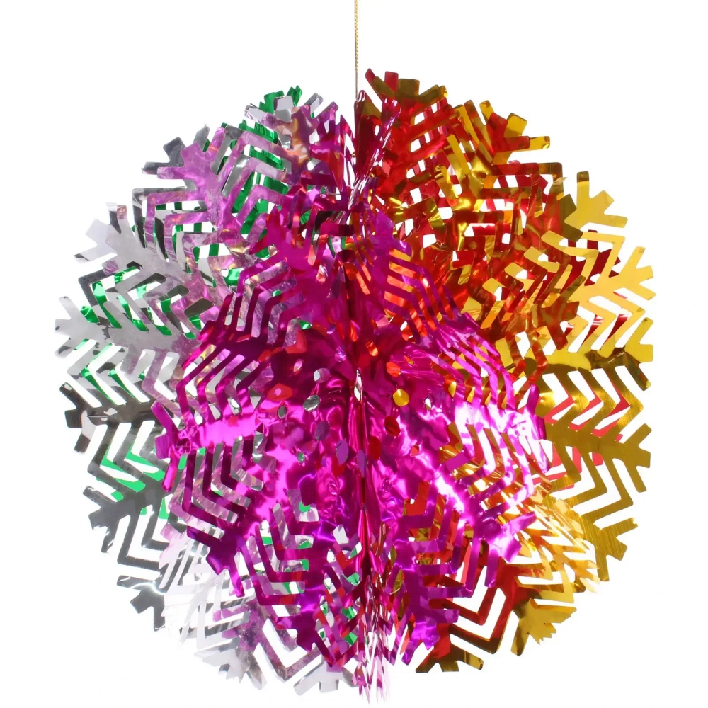 Украшение фольгированное «Снежный шар» d-30 см, Мультицвет