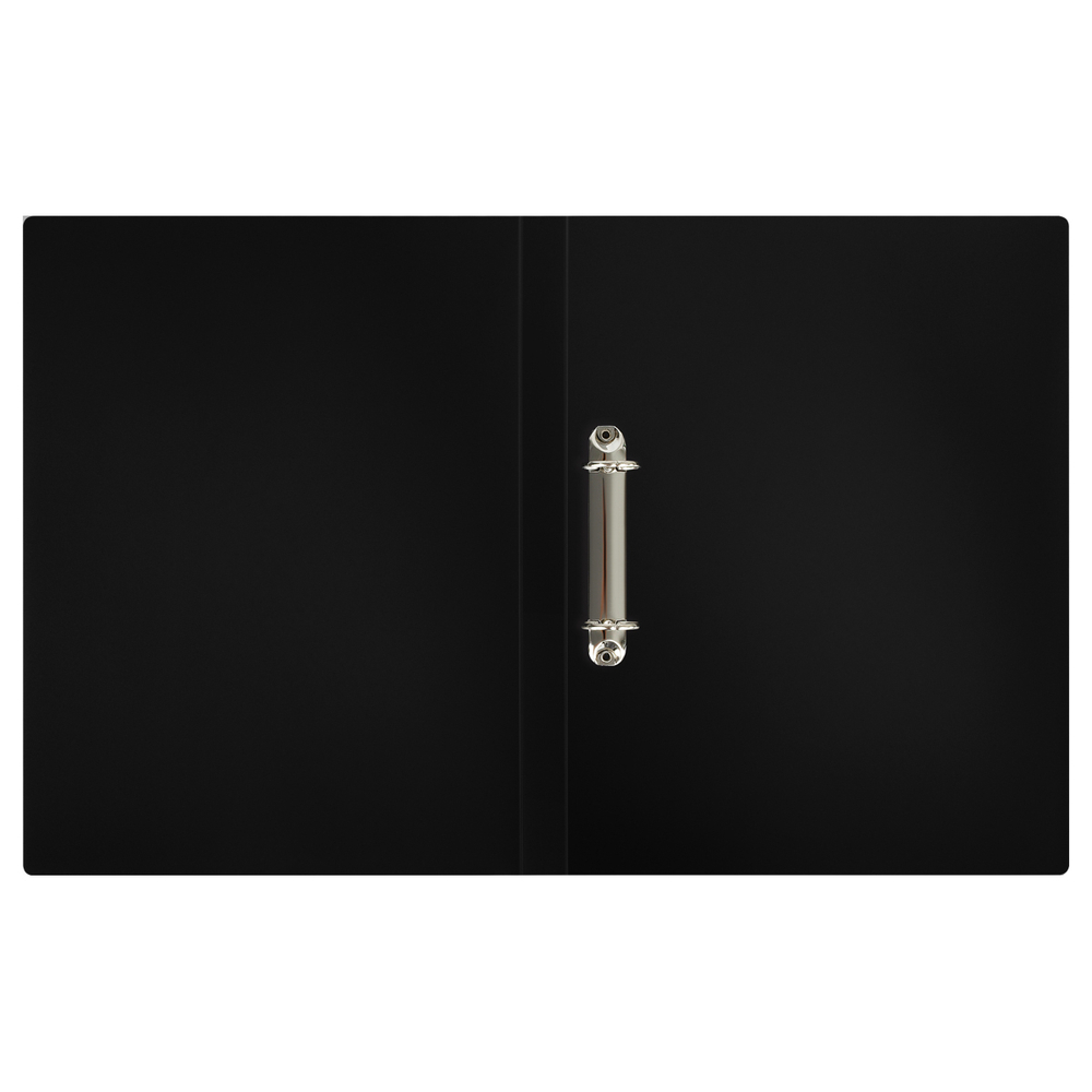 Папка на 2 кольцах СТАММ "Герб" А4, 25мм, 700мкм, пластик, черная