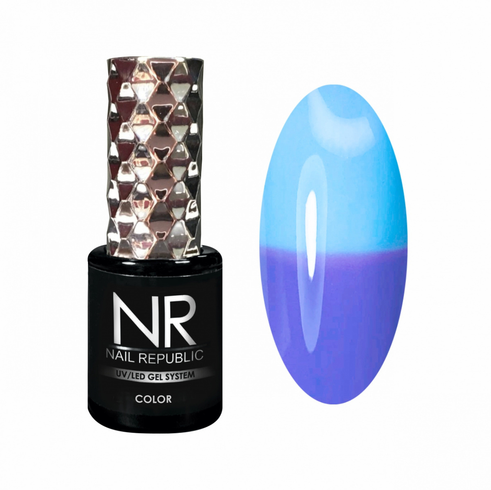 Nail Republic Гель-лак THERMO COLOR 602 Фиолетовый-голубой, 10 мл