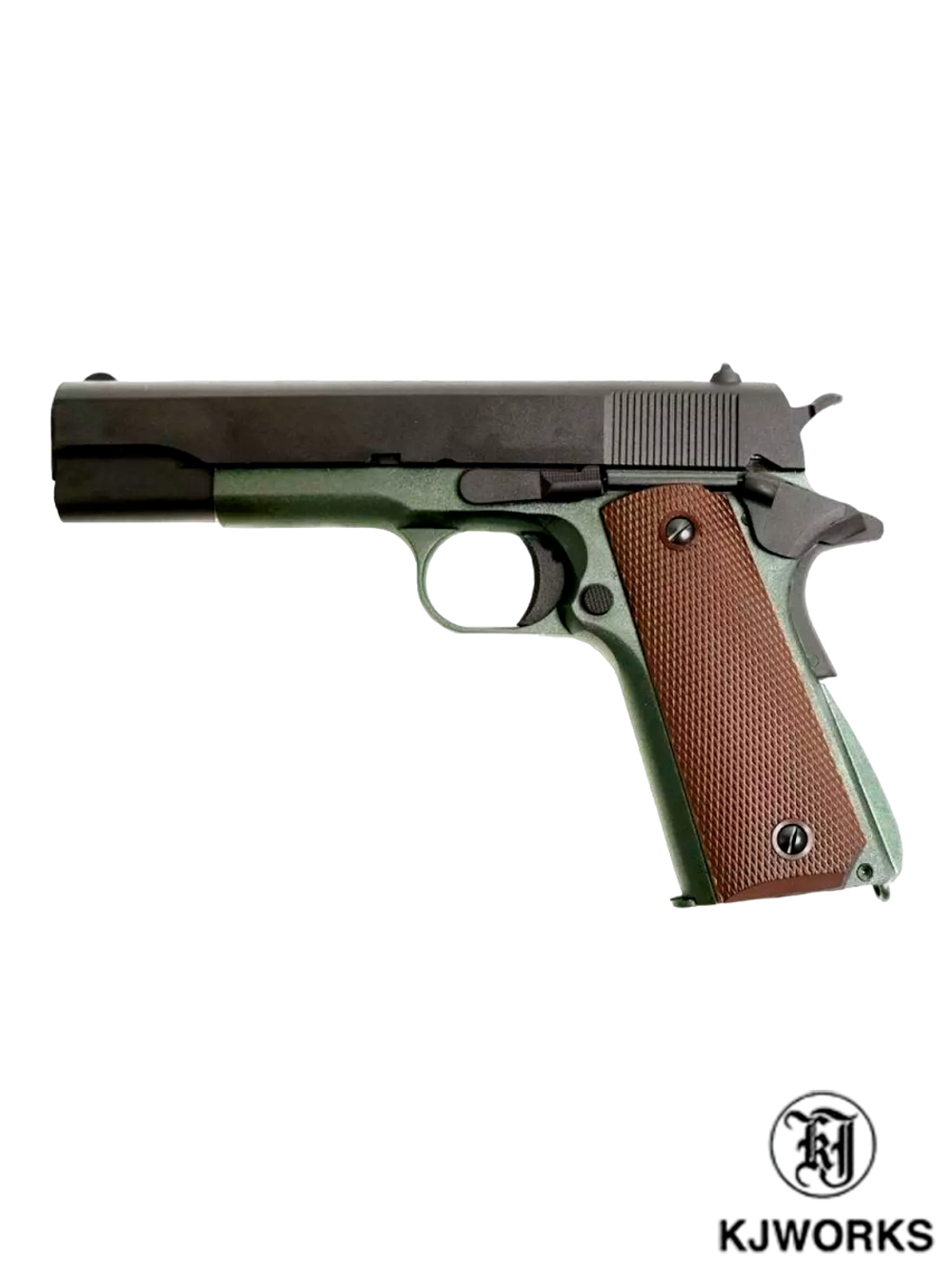 Пистолет KJW Colt M1911A1 Gas GBB (1911.GAS-ODG). Олива