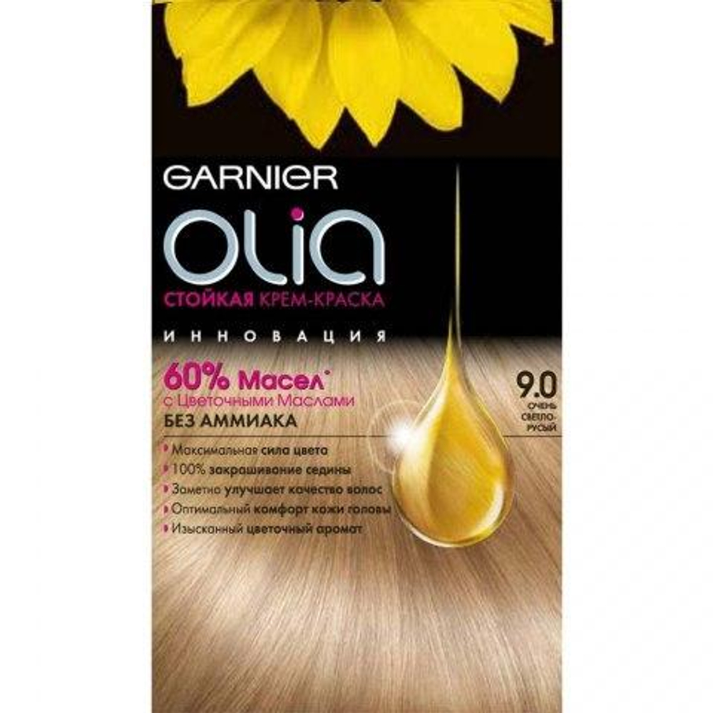 Garnier Краска для волос Olia, тон №9.0, Очень светло-русый, 60/60 мл