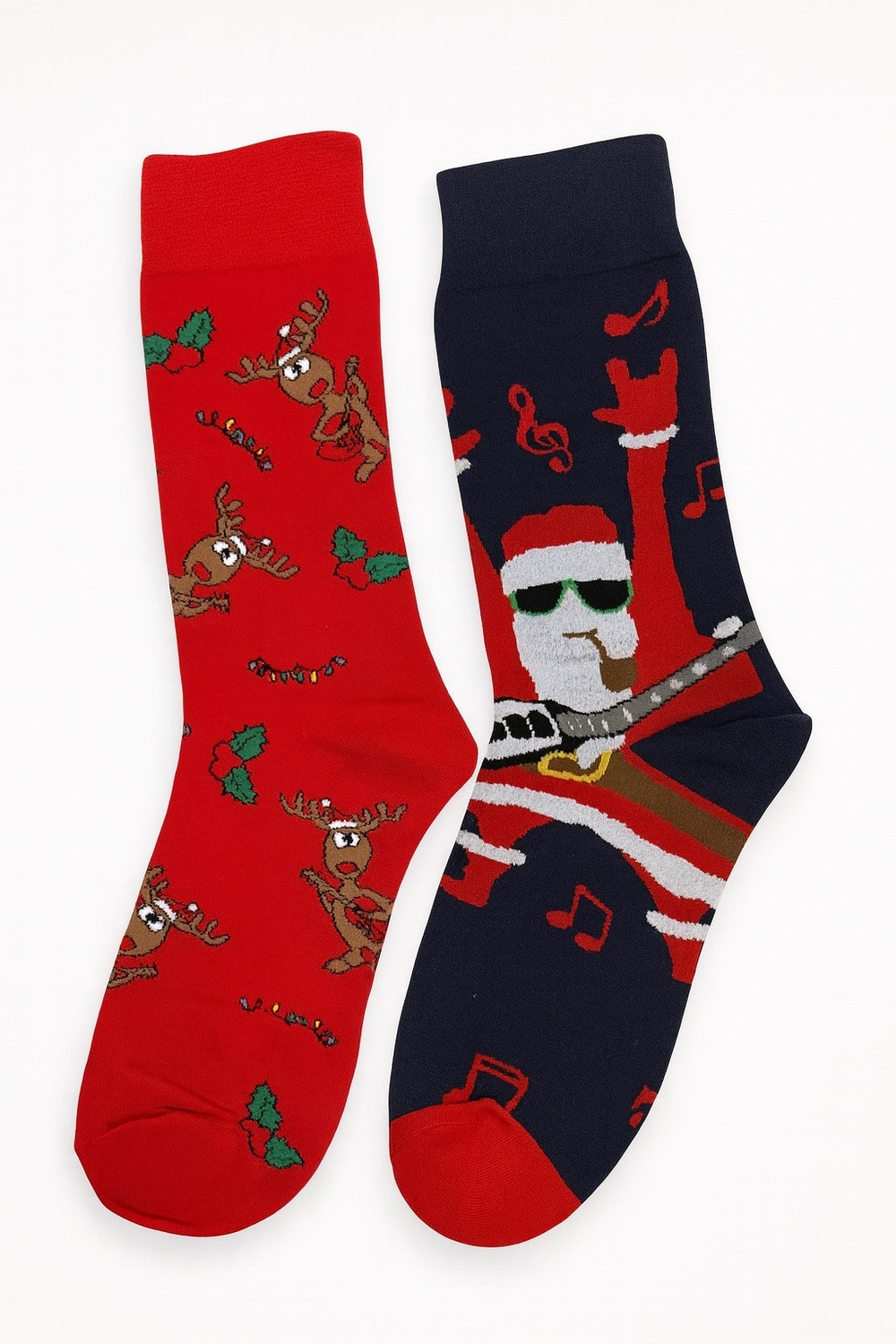 Носки НГ р.35-40 "Two Side Christmas" Санта и Олени