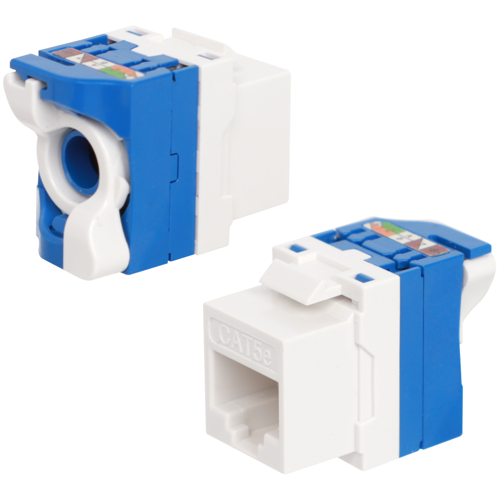 Модуль Keystone Toolless RJ45,  cat. 5e,  UTP,  180 град.,  белый