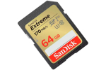 Карта памяти SanDisk SDXC Extreme Class 10 UHS-I V30 U3 (170/80MB/s) 64GB