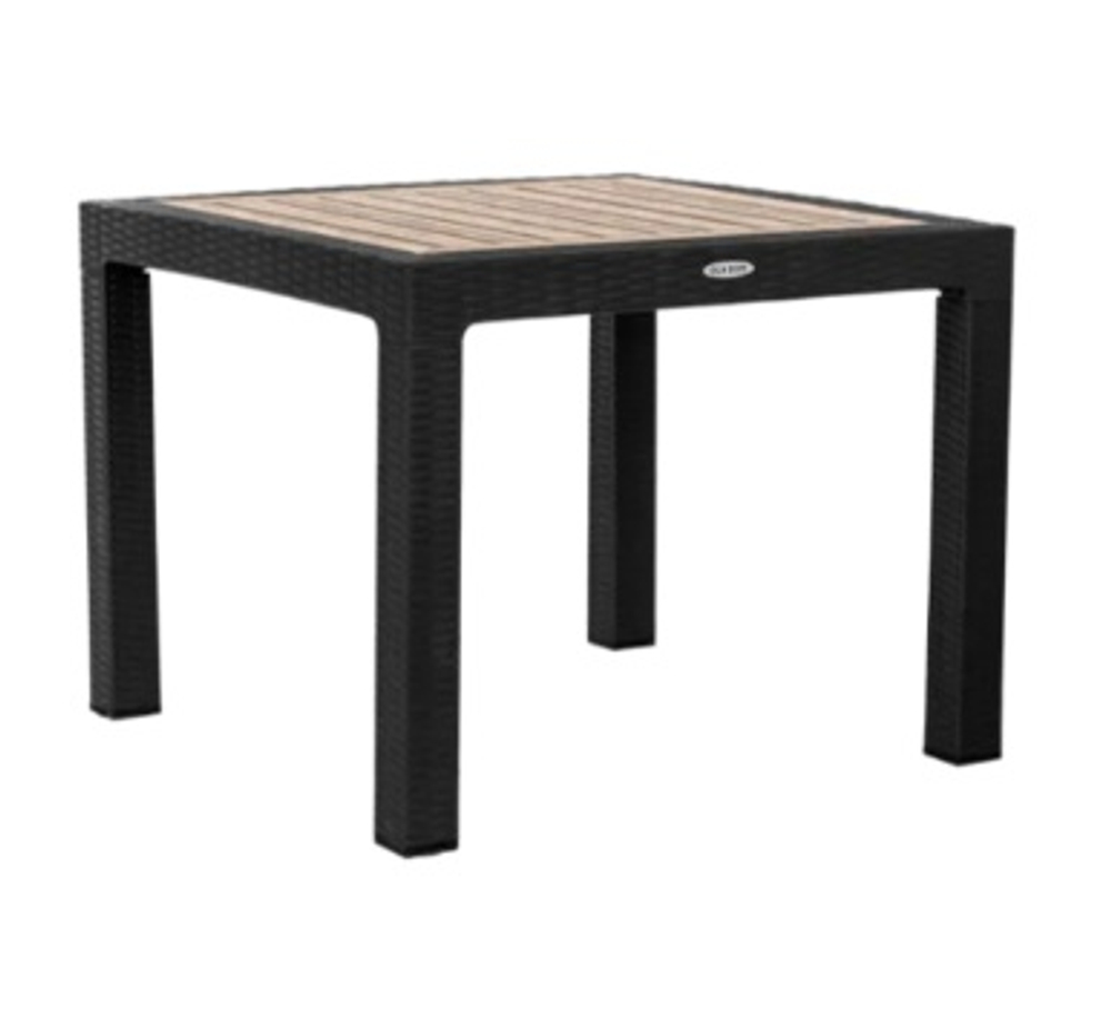 Стол пластиковый Элластик-Пласт RATTAN 95x95см квадратный (антрацит)