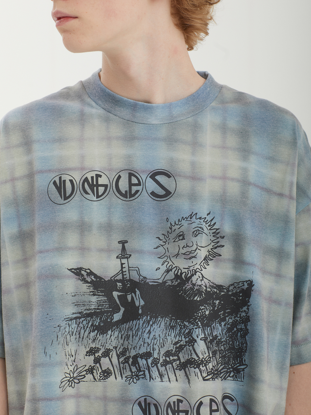 Мужская Футболка Field Of Daisies Tartan