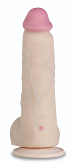 Телесный перезаряжаемый вибратор-реалистик из неоскин - 22 см. (Цвет: телесный)