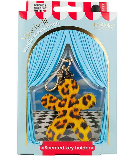 Ваниль и пачули, аромабрелок с шармом Miss Kelli леопард, Mr&Mrs Fragrance