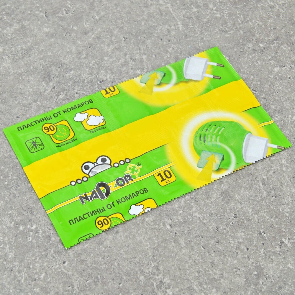 Пластины от комаров без запаха (10шт) Nadzor