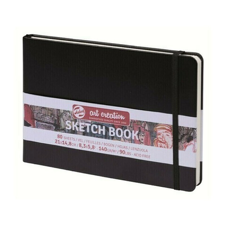 Скетчбук 80л., 210*148мм 7БЦ Royal Talens "Art Creation. Черный пейзаж", 140г/м2, слон. кость, на резинке, ляссе