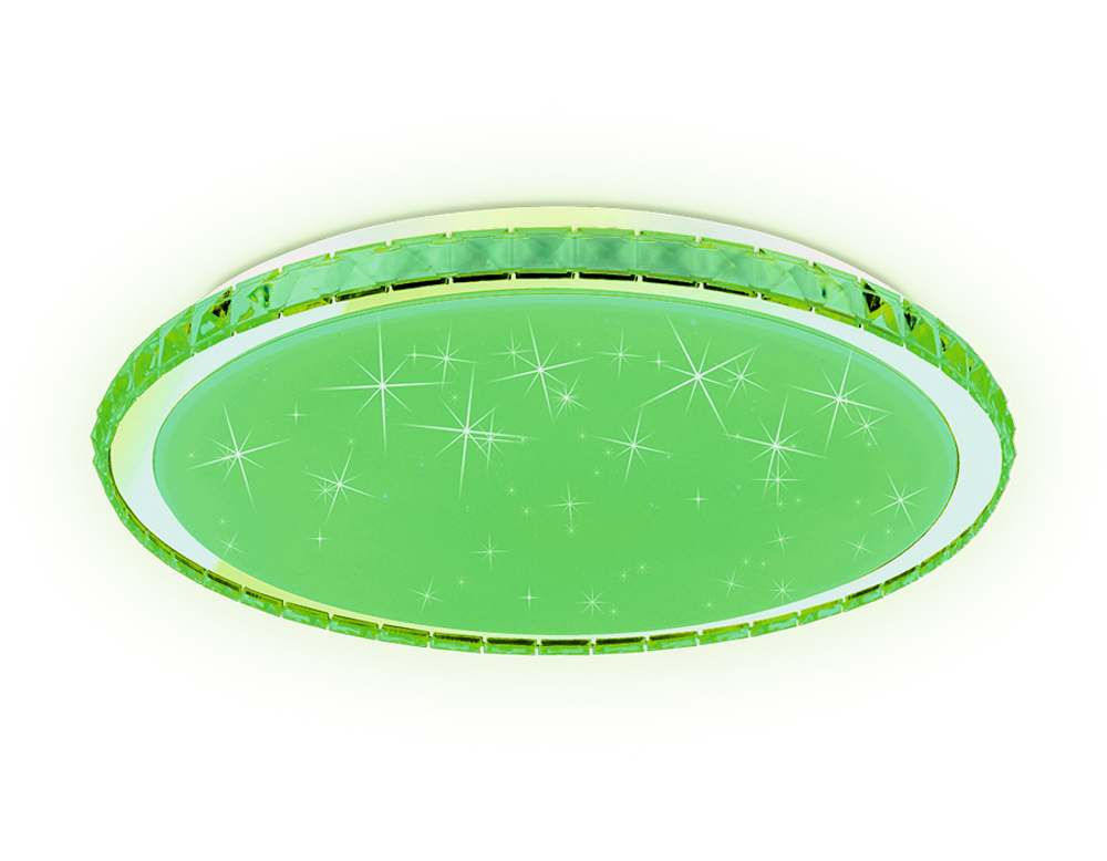 Светодиодный светильник c подсветкой RGB FF501 CH хром 60W 3000-6400K D400*70 (ПДУ ИК)