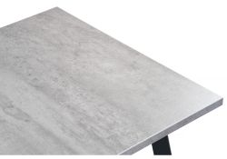 Стол раскладной Колон Лофт 120(160)х75х75 25 мм бетон / матовый черный