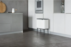 Brabantia Контейнер для мусора Bo Touch 11 л + 23 л белый