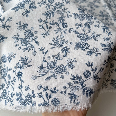 Полулен Синие цветы