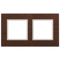 14-5302-09 ЭРА Рамка на 2 поста, дерево, Эра Elegance, дуб+сл.кость