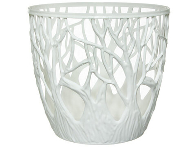 Кашпо Форест 3л, белый/чёрный