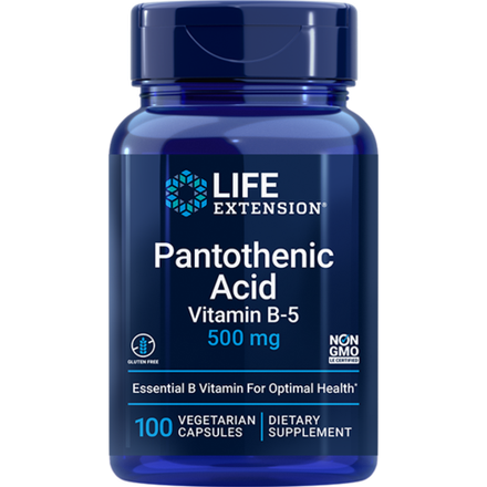 Pantothenic Acid Vitamin B-5 500 мг 100 капсул Life Extension