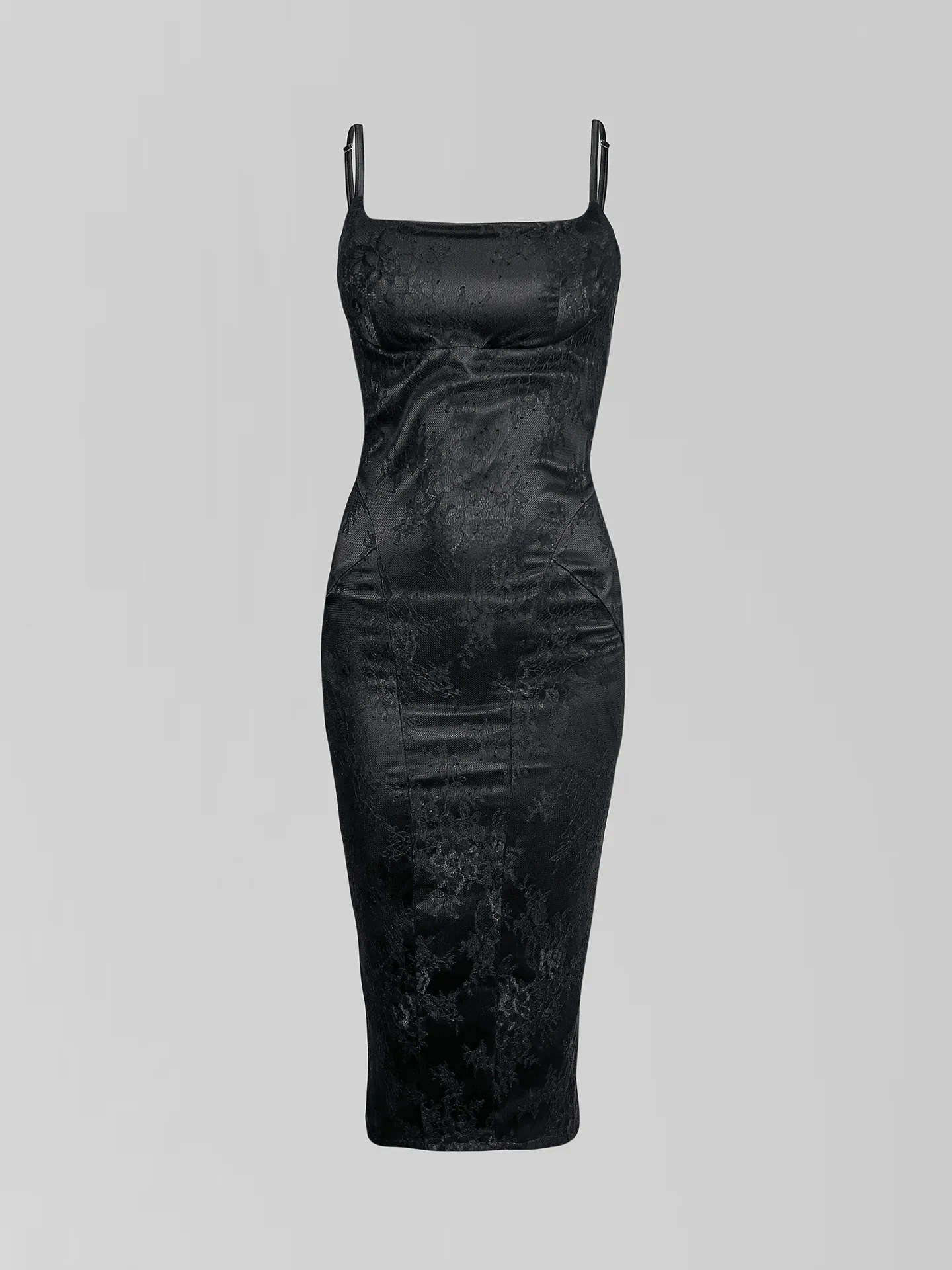 Платье Parijanka 836 кружевное удлиненное на тонких лямках