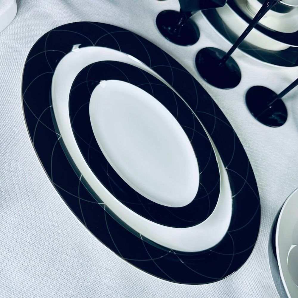 Lenardi 145-423 Овальное блюдо 23см PANDORA в под.уп.(х30)Костяной фарфор