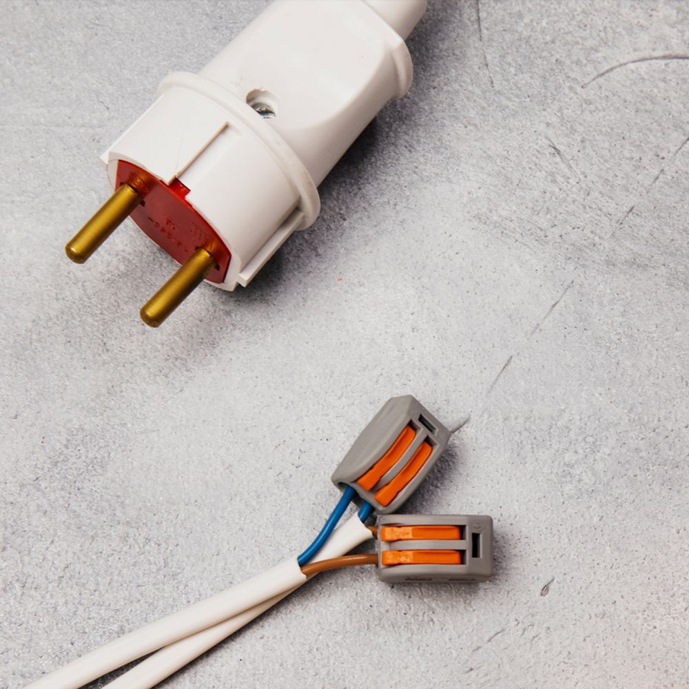 Универсальная клемма СМК 222-412, 2-проводная серая 0,08-2,5/4 мм² (20 шт./уп.) REXANT