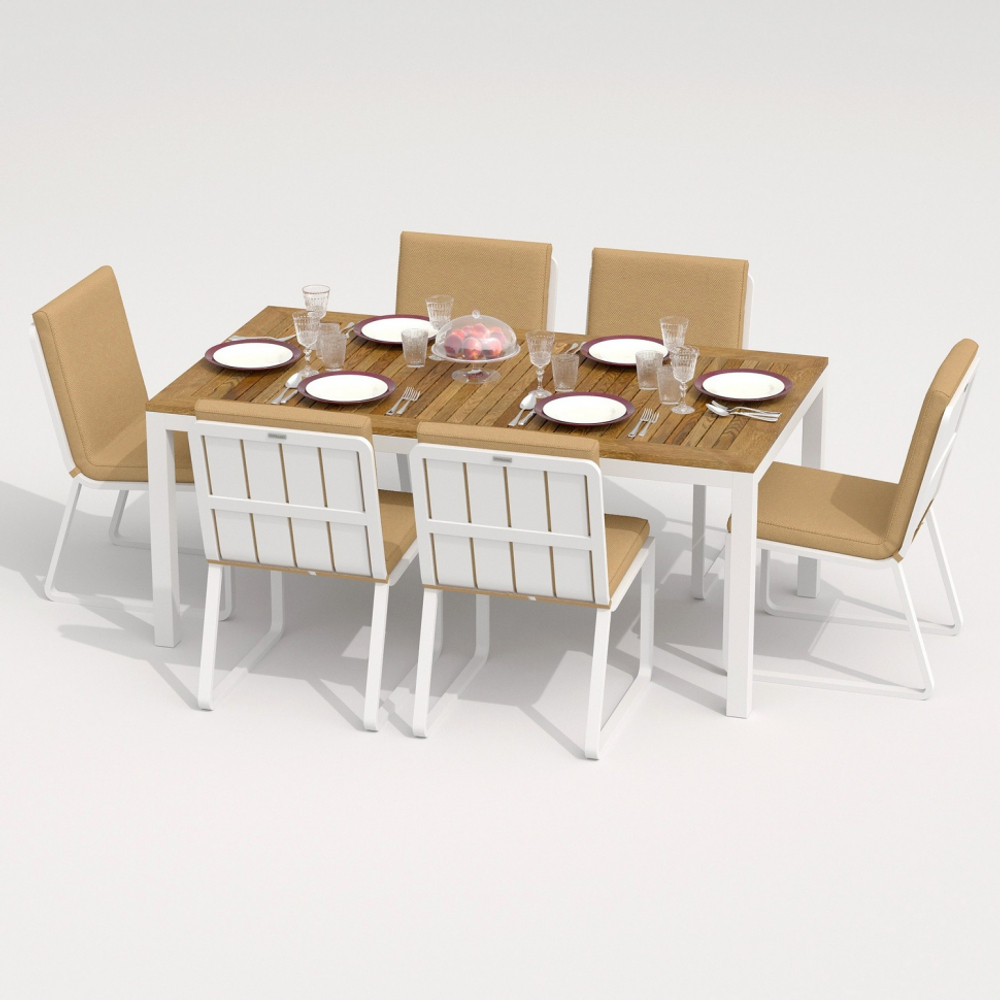 Стул Ideal Patio ГИРА бежевый - белый каркас