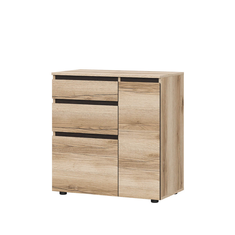 МС "Берген" Комод с ящиками и створкой (Дуб Делано/Дуб Венге)