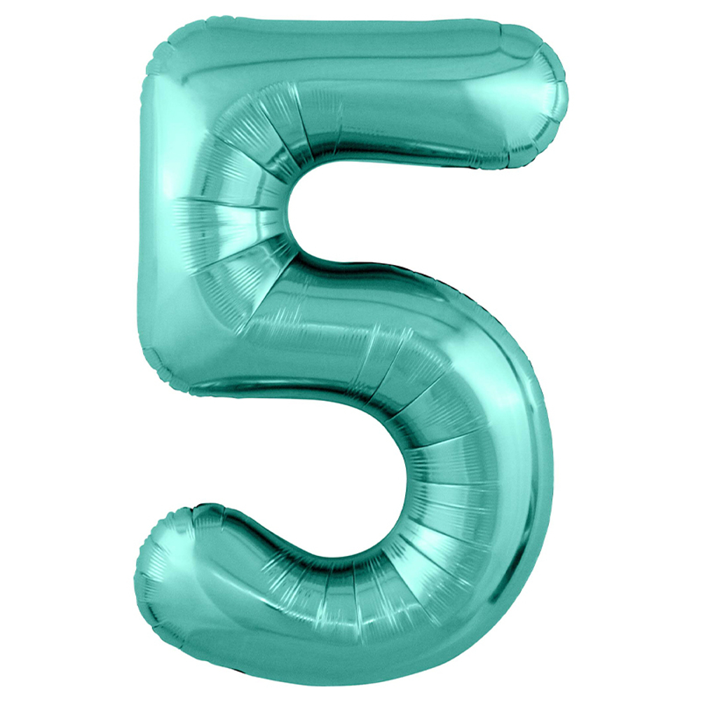 Фольгированная цифра, цвет Бискайский Зеленый 102 см