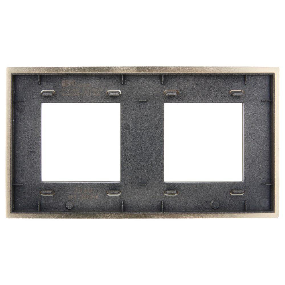 SKANDY Рамка 2-местная SK-F32Sh металл шампань IEK