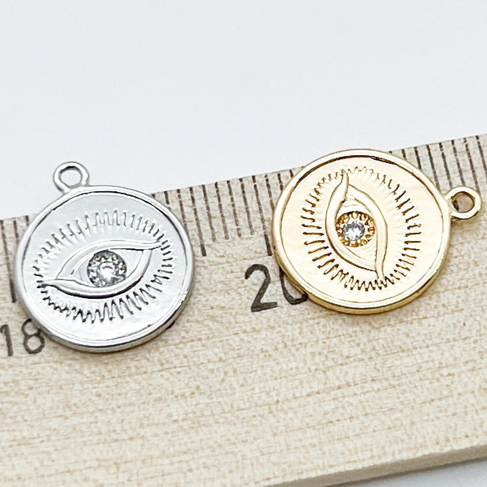 Подвеска Глаз, цвет золото, размер 16*14 мм, цена за 1 шт