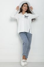 Блуза Бабочка (белая) Б10985 LT Collection