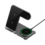 Беспроводное зарядное устройство WIWU Power Air 15W 3 в 1 для iPhone/Apple Watch/AirPods (Wi-W005) (черный)