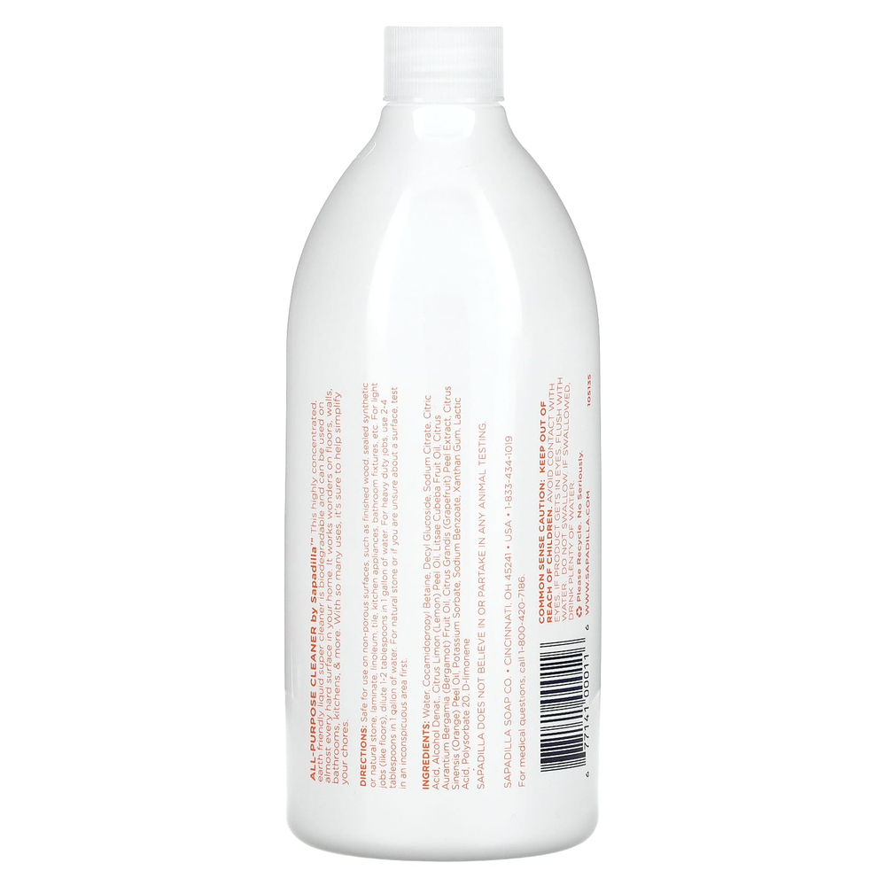 Sapadilla, Универсальное очищающее средство, грейпфрут + бергамот, 739 мл (25 жидк. унц.)