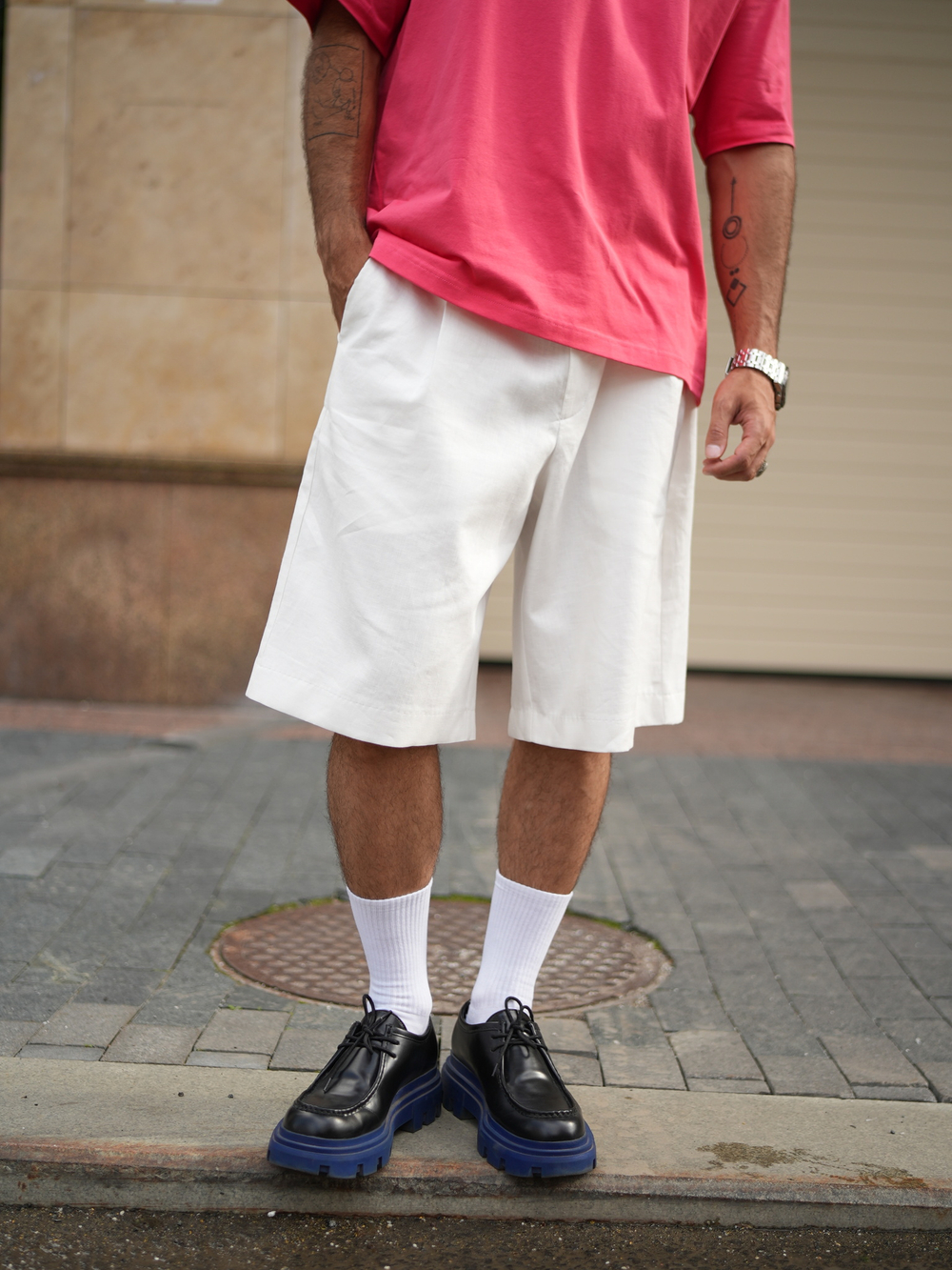 Шорты льняные | white